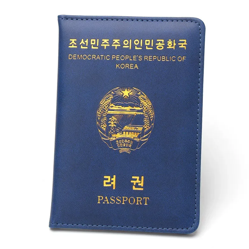 porte-passeport de voyage en cuir, court et fin, style coréen du nord, pour les déplacements professionnels, quotidien, en pu, motif lettres, unisexe