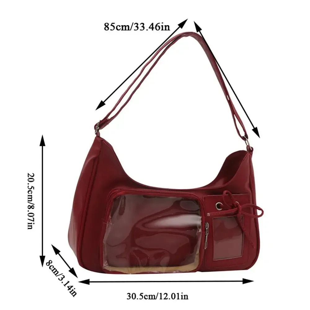nouveau sac ita transparent école sac à bandoulière coréen y2k douleur sac à bandoulière japonais concepteur preppy sac à main sac à fermeture éclair