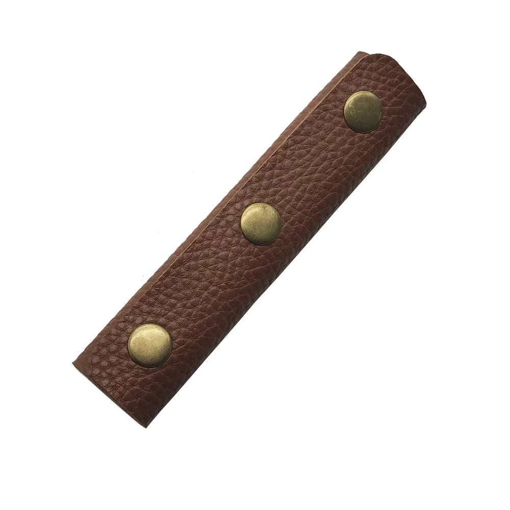 poignée de valise en cuir pu, couleur unie, design antichoc, housse de poignée en cuir, coussin de bandoulière souple, accessoires de sac