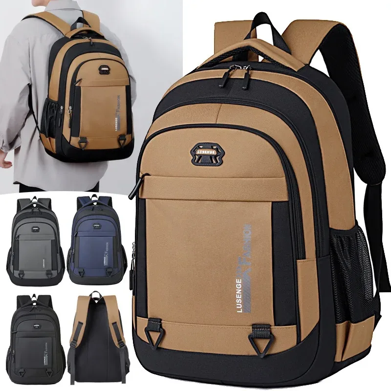 Sac à dos léger de style coréen pour étudiants, sac à bandoulière double, sac de voyage pour femmes, couleur unie simple, style universitaire