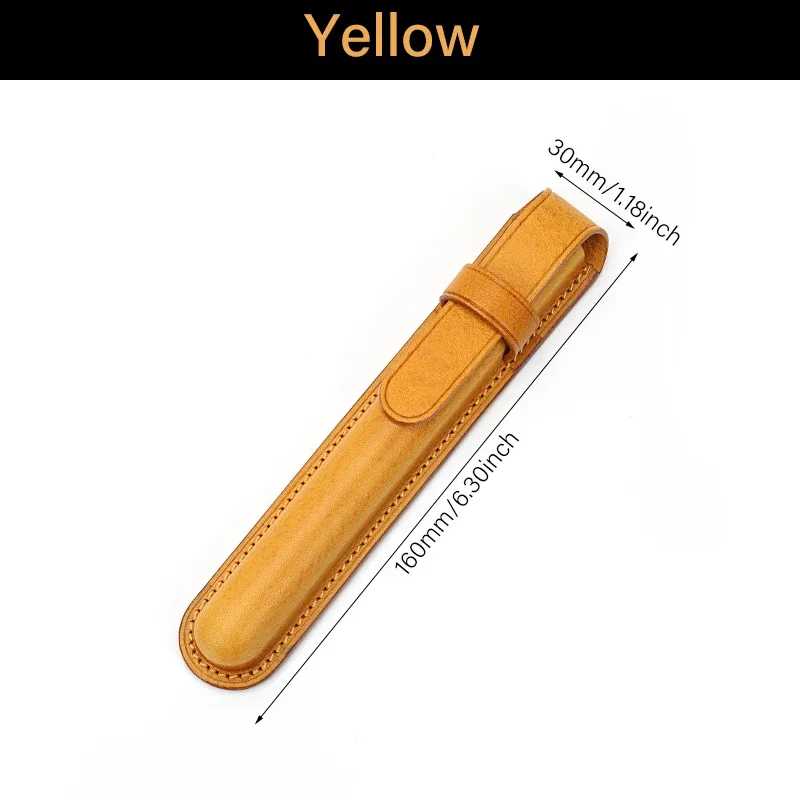 crazysmith étui à stylos en cuir fait main, porte-stylo, housse de protection, étui en cuir de vachette pour stylo-plume, accessoires pour stylos