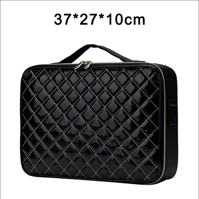 trousse de maquillage en cuir pu de grande capacité, trousse à cosmétiques professionnelle, trousse de maquillage étanche, trousse de beauté, essentiel de la présidence, nouveau